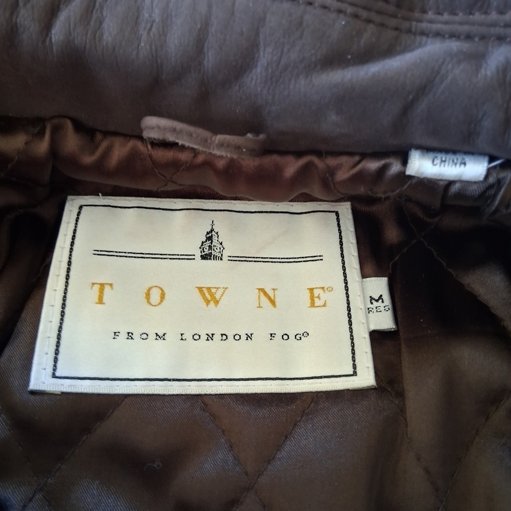 Men's Towne By London Fog Stylish Brown Leather Jacket - Picture 5 of 10